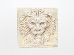 Handmade Victorian Lion Tile, Gothic Ceramic Accent Tile