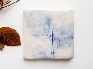 4" Beech Tree Leaves Accent Tile