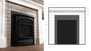 custom elegant fireplace tile handmade