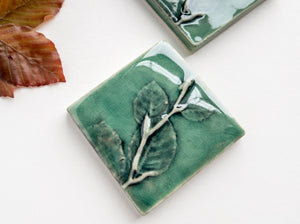 3" Beech Tree Leaves Accent Tile