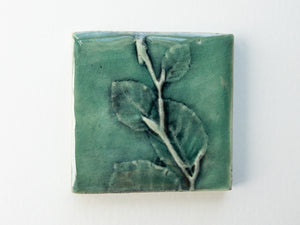 Green Tree Leaf Accent Tile - Three Inch