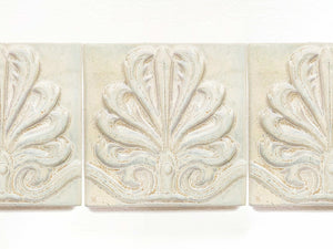 6x6" Victorian Acanthus Tile, Ceramic Accent for Repeating Border