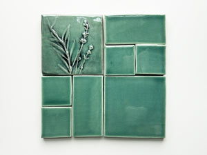 4" Lavender Herb Plant Accent Tile