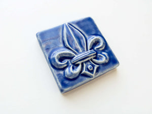 3" Victorian Fleur de Lis Tile