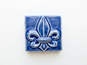 3" Victorian Fleur de Lis Tile