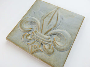 6" Victorian Fleur de Lis Tile