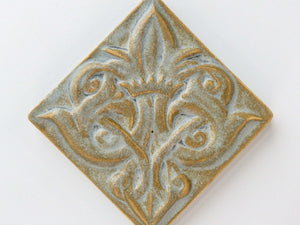 3" Victorian Floral Knot Tile